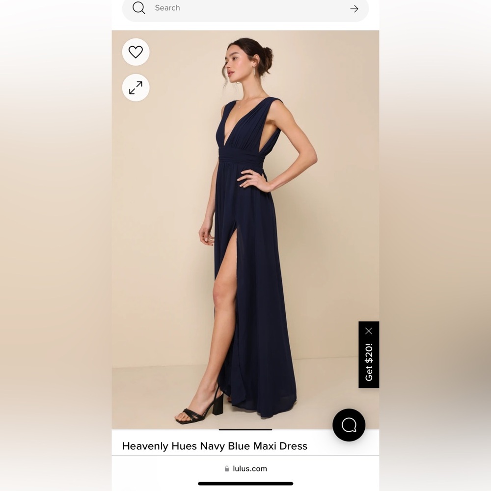 Lulu’s floor length dress/gown, navy blue